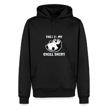 Chemise de nuit drôle Chemise de nuit pingouin Sommeil - Sweat à capuche Premium bio Homme - noir - Devant - Nico (187cm)