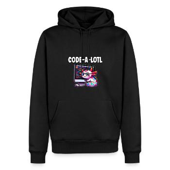Lustige Codierung Axolotl Programmierung Geschenk - Männer Premium Bio Hoodie - Schwarz - Vorne - Nico (187cm)