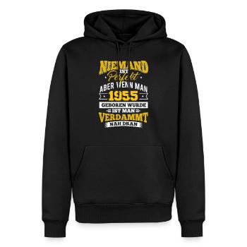 1955 Geburtsjahr Geburtstag Geburt geboren - Männer Premium Bio Hoodie - Schwarz - Vorne - Nico (187cm)