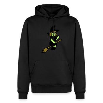 Chibi Hexe - Männer Premium Bio Hoodie - Schwarz - Vorne - Nico (187cm)