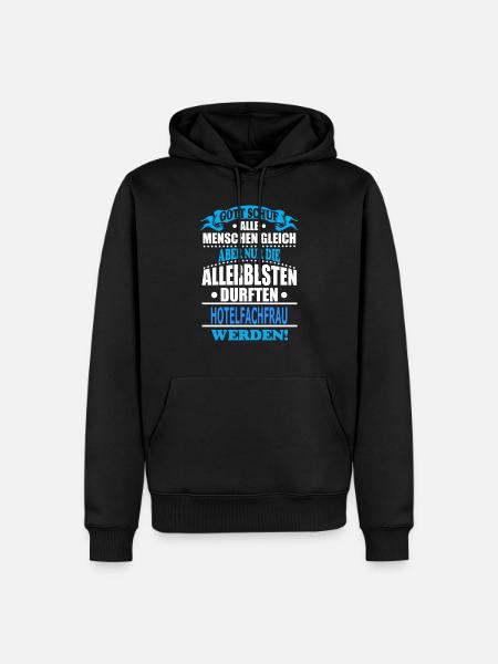 HOTELFACHFRAU - Männer Premium Bio Hoodie - Schwarz