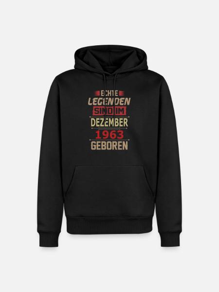 DEZEMBER 1963 - Männer Premium Bio Hoodie - Schwarz