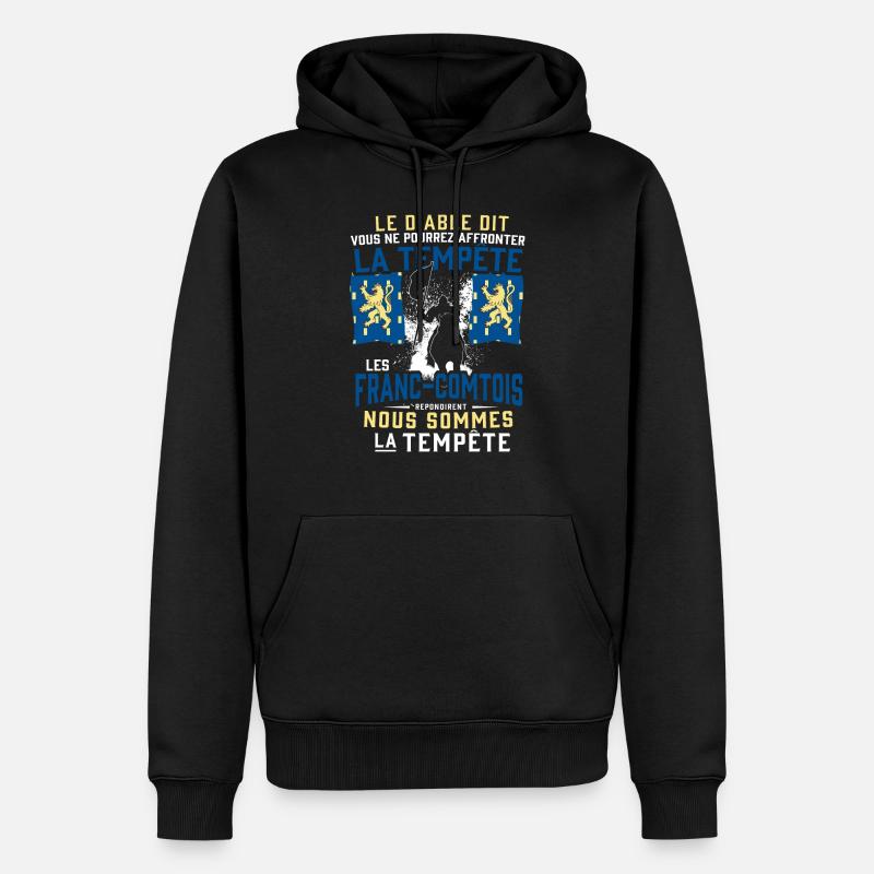 Tempête Franc-Comtois - Sweat à capuche Premium bio Homme - noir