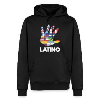 Latino Lateinamerika Flaggen Weiß - Männer Premium Bio Hoodie - Schwarz - Vorne - Nico (187cm)