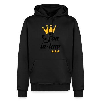 Beau-père belle-mère belle fille beau fils - Sweat à capuche Premium bio Homme - noir - Devant - Nico (187cm)