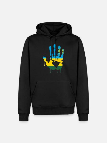 Give me five Rwanda - Men’s Premium Organic Hoodie - black