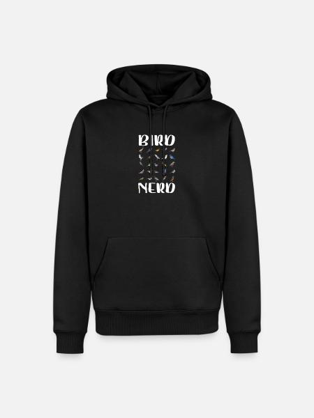 Bird Nerd Bird Watching Ornitholoog - Mannen Premium Bio hoodie - zwart