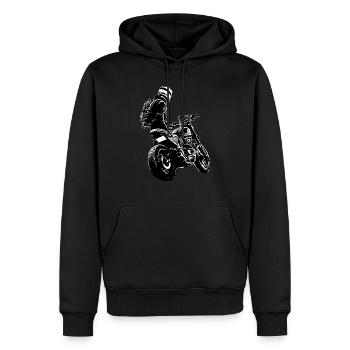 Motorcycle Lifestyle / Motorrad / Motorräder biker - Männer Premium Bio Hoodie - Schwarz - Vorne - Nico (187cm)
