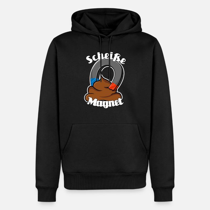 Scheißemagnet - Männer Premium Bio Hoodie - Schwarz