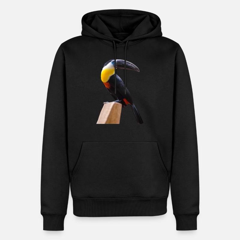 oiseaux long bec - Sweat à capuche Premium bio Homme - noir