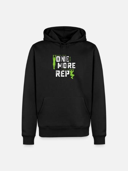 On More Rep Planche Calisthenics Street Workout - Männer Premium Bio Hoodie - Schwarz