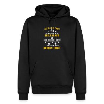 Seilbahn Gondel Bergbahn Lustig Berge Gebirge - Männer Premium Bio Hoodie - Schwarz - Vorne - Nico (187cm)