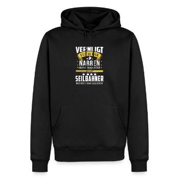 Seilbahn Gondel Bergbahn Lustig Berge Gebirge - Männer Premium Bio Hoodie - Schwarz - Vorne - Nico (187cm)