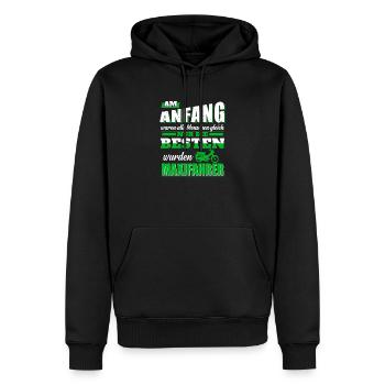 Maxi Moped Only the Best Oldtimer Moped Riders - Men’s Premium Organic Hoodie - black - Front - Nico (187cm)