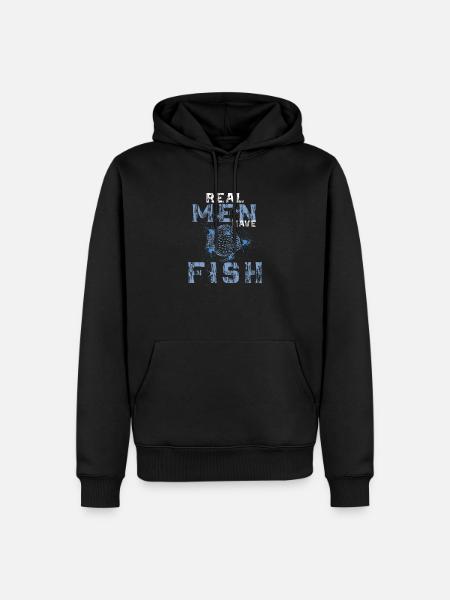 Real Man Have Fish Discus Aquatics Fish Breeder - Sweat à capuche Premium bio Homme - noir