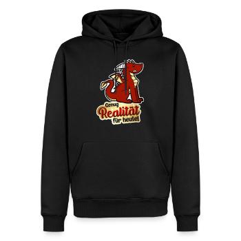 Genug Realität für heute - Drache - Männer Premium Bio Hoodie - Schwarz - Vorne - Nico (187cm)