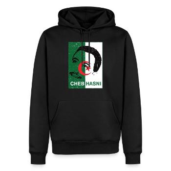 CHEB HESSNi ALGERISCHER KÜNSTLER - Männer Premium Bio Hoodie - Schwarz - Vorne - Nico (187cm)
