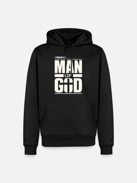 Man van God - Christelijke kleding - Mannen Premium Bio hoodie - zwart