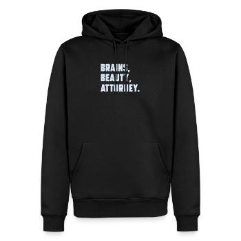 Brains Beauty Future Attorney For A Law Student - Sweat à capuche Premium bio Homme - noir - Devant - Nico (187cm)
