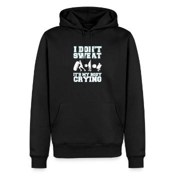 I Don't Sweat amusant pour les amateurs de fitness - Sweat à capuche Premium bio Homme - noir - Devant - Nico (187cm)