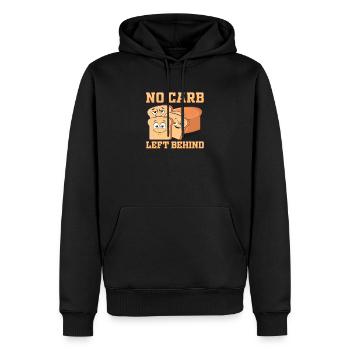 Pas de glucides laissés derrière le sandwich - Sweat à capuche Premium bio Homme - noir - Devant - Nico (187cm)