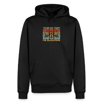 Ich könnte so aussehen, als würde ich dir zuhören - Männer Premium Bio Hoodie - Schwarz - Vorne - Nico (187cm)