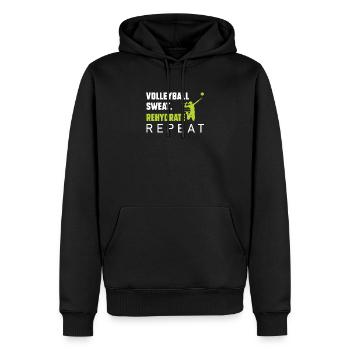 Jeux de balle de train pour un athlète qui - Sweat à capuche Premium bio Homme - noir - Devant - Nico (187cm)