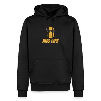 Nug Life Lustiges Huhn Nugget Pun für Fast Food - Männer Premium Bio Hoodie - Schwarz - Vorne - Nico (187cm)