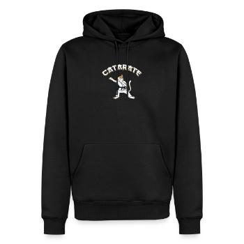 Art martial amusant pour les amateurs de karaté - Sweat à capuche Premium bio Homme - noir - Devant - Nico (187cm)