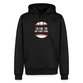 Ich würde diesen lustigen Spieltags-Humor für - Männer Premium Bio Hoodie - Schwarz - Vorne - Nico (187cm)