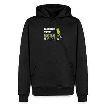 Trainieren Sie Ballspiele für einen Sportler, der - Männer Premium Bio Hoodie - Schwarz - Vorne - Nico (187cm)
