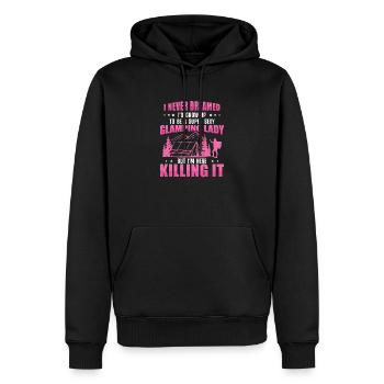Ich hätte nie gedacht, dass ich ein super sexy - Männer Premium Bio Hoodie - Schwarz - Vorne - Nico (187cm)