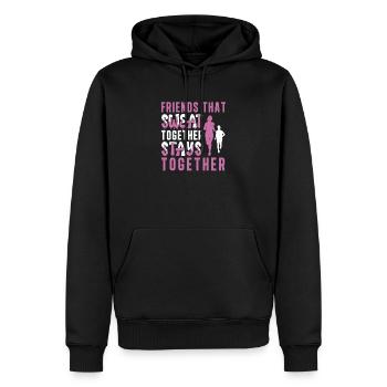 Friends That Sweat Together Stays Together Train - Sweat à capuche Premium bio Homme - noir - Devant - Nico (187cm)