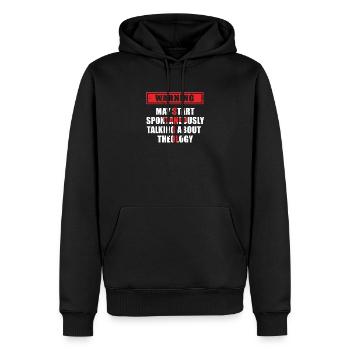 May Start Talking About Theology Pasteur - Sweat à capuche Premium bio Homme - noir - Devant - Nico (187cm)