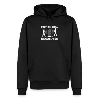 Professional Deadlifter Drôle Directeur Funéraire - Sweat à capuche Premium bio Homme - noir - Devant - Nico (187cm)