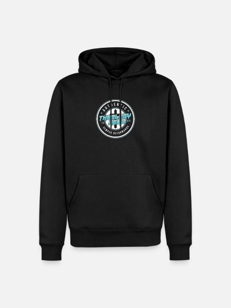 Authentischer Theologie-Nerd Lustiger Theologe - Männer Premium Bio Hoodie - Schwarz