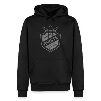 Eniste - Männer Premium Bio Hoodie - Schwarz - Vorne - Nico (187cm)