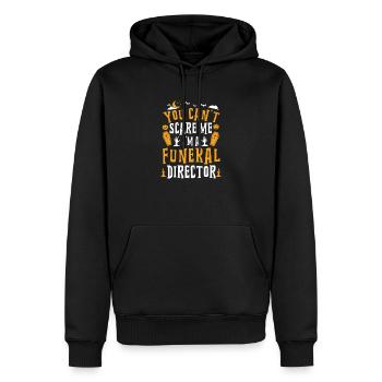 You Can't Scare Me I'm A Beerdigung Director - Männer Premium Bio Hoodie - Schwarz - Vorne - Nico (187cm)