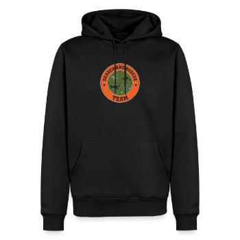 Ski de l'équipe de sauvetage en montagne Rescuer - Sweat à capuche Premium bio Homme - noir - Devant - Nico (187cm)