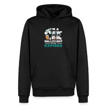Serment de pasteur amusant théologien professeur - Sweat à capuche Premium bio Homme - noir - Devant - Nico (187cm)