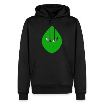 Alien vert - Sweat à capuche Premium bio Homme - noir - Devant - Nico (187cm)