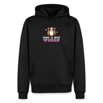 Lustige Meerschweinchen-Woche für einen - Männer Premium Bio Hoodie - Schwarz - Vorne - Nico (187cm)