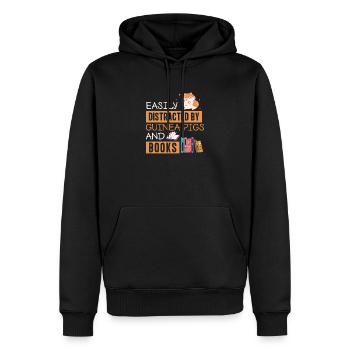 Leicht abgelenkt von Meerschweinchen Lustiger - Männer Premium Bio Hoodie - Schwarz - Vorne - Nico (187cm)