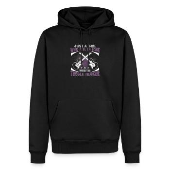 Just A Girl Musicien de basse drôle pour un - Sweat à capuche Premium bio Homme - noir - Devant - Nico (187cm)