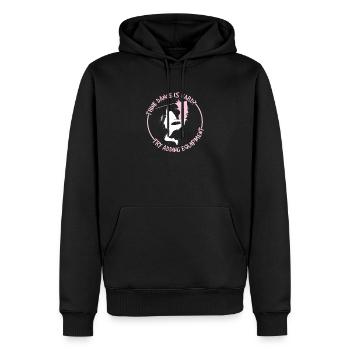 Think Dance Is Hard Lustige Farbschutz-Flagge - Männer Premium Bio Hoodie - Schwarz - Vorne - Nico (187cm)
