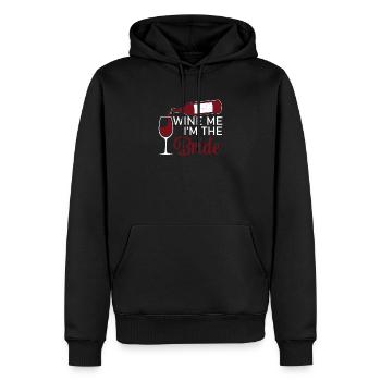 Wine Me Drôle Mariage Boire Pour Une Mariée - Sweat à capuche Premium bio Homme - noir - Devant - Nico (187cm)