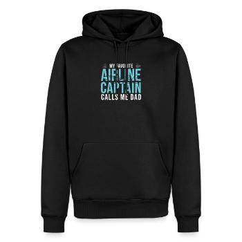 My Favorite Pilot Calls Me Dad For An Airline - Men’s Premium Organic Hoodie - black - Front - Nico (187cm)