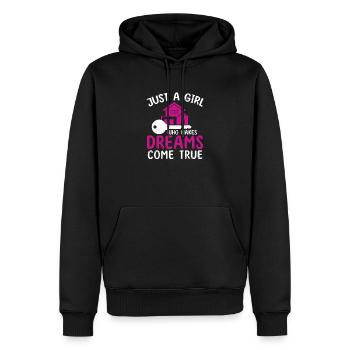 Nur ein Mädchen Lustiges Immobilienmanagement für - Männer Premium Bio Hoodie - Schwarz - Vorne - Nico (187cm)