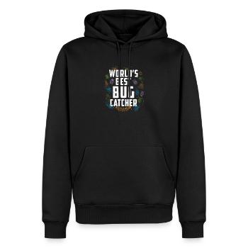 Worlds Best Bug Catcher Funny Entomologist Bug - Men’s Premium Organic Hoodie - black - Front - Nico (187cm)