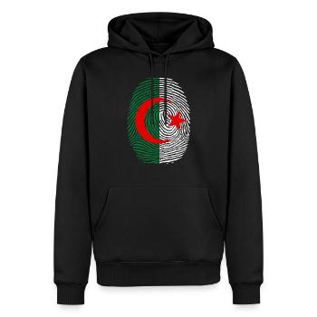 Algerischer Fußabdruck - Männer Premium Bio Hoodie - Schwarz - Vorne - Nico (187cm)